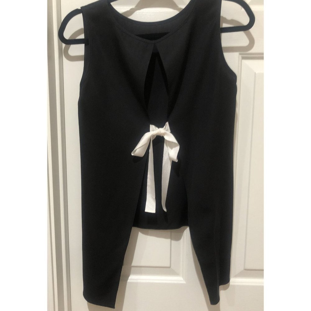 Blaque Label Womens Open Back w/Tie Sleeveless Blouse Black Size XS NWOT